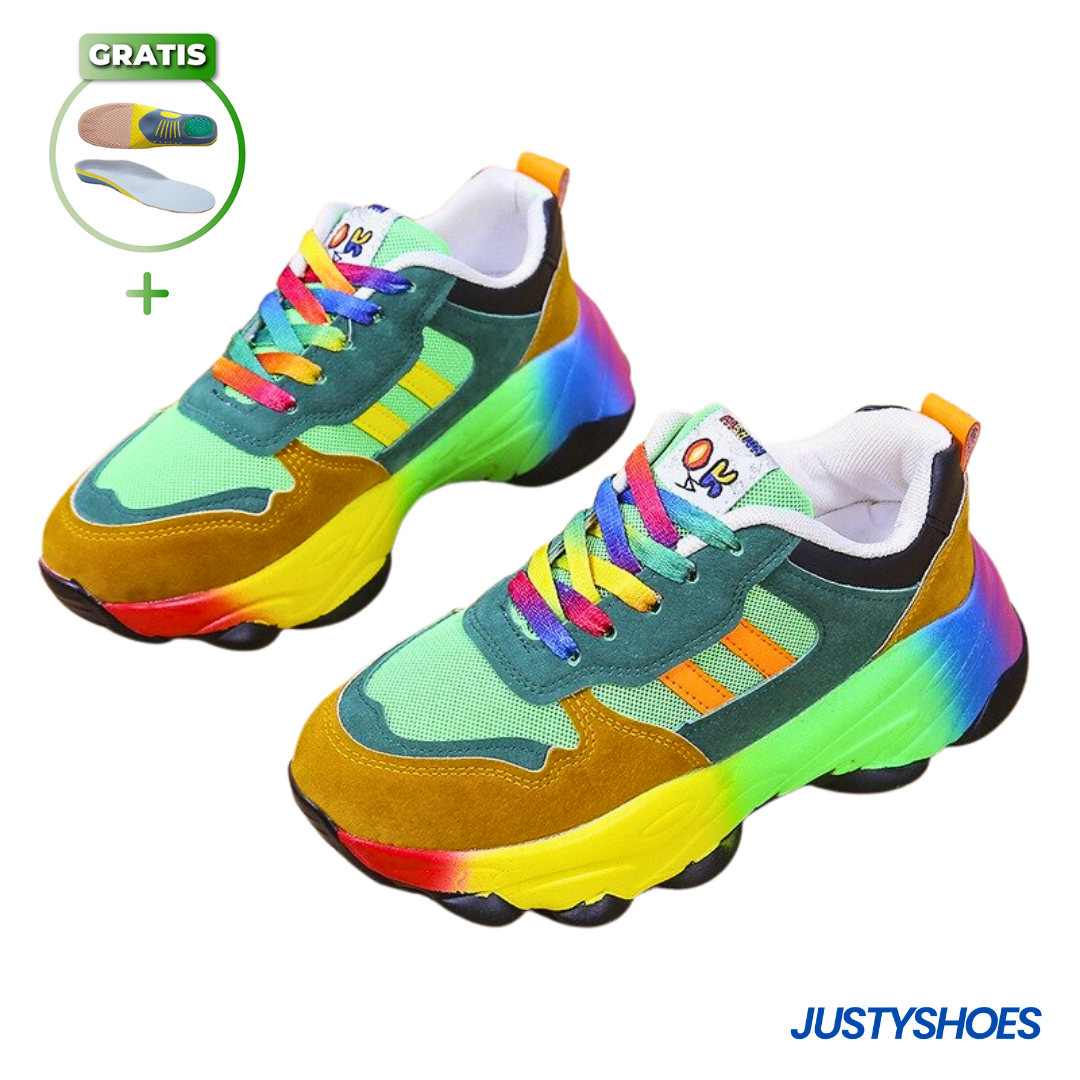 JustyShoes™ Rainbow Shoes - Ergonomic Pain Relief Shoe + FREE Insoles