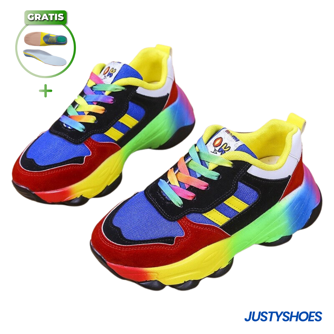 JustyShoes™ Rainbow Shoes - Ergonomic Pain Relief Shoe + FREE Insoles